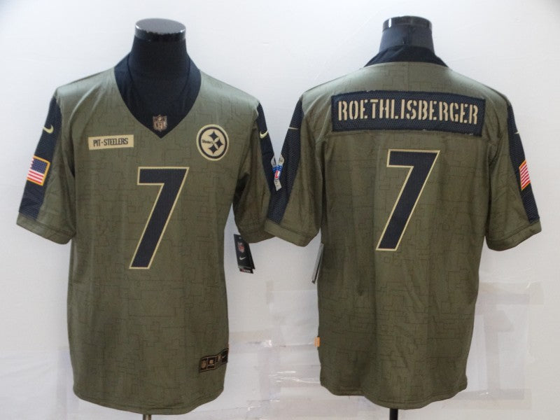 Men's Pittsburgh Steelers Ben Roethlisberger #7 Brown Game Player jersey