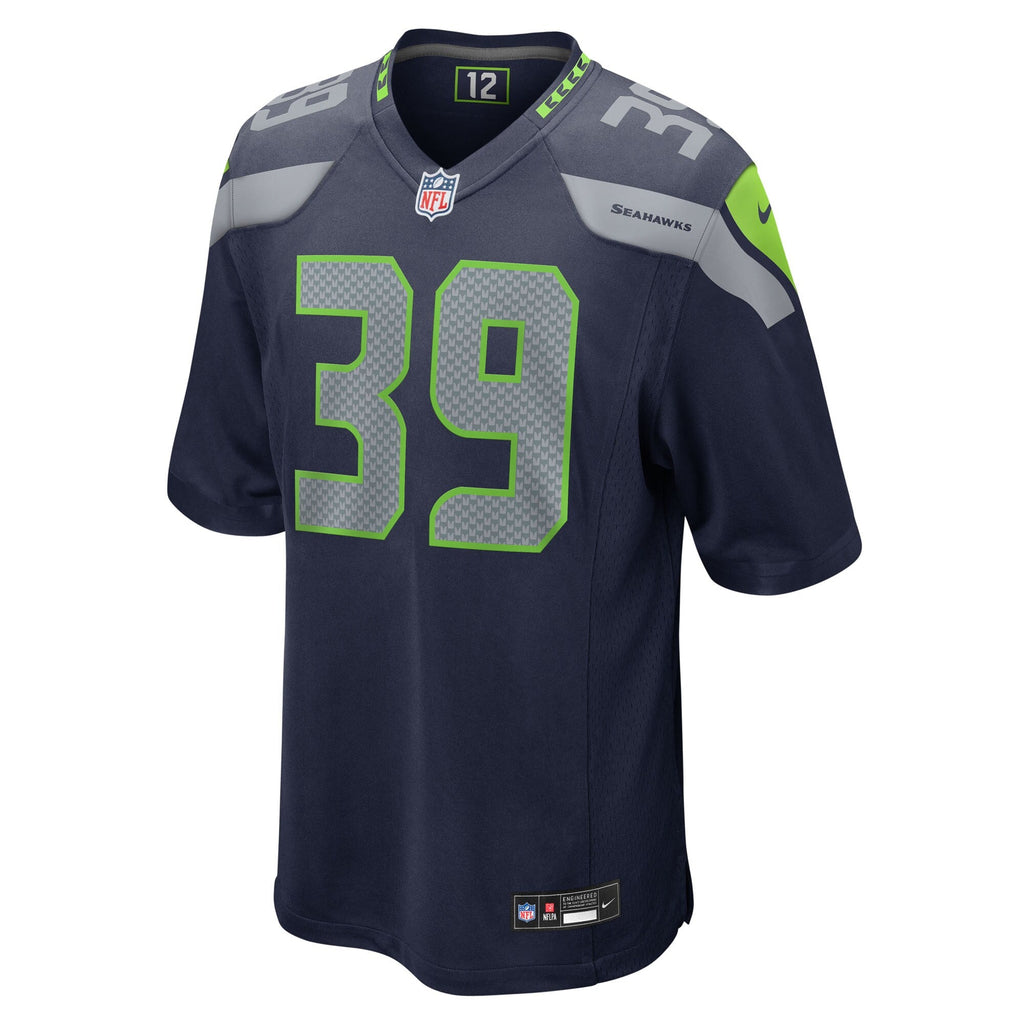 Seattle Seahawks Ty Okada College Navy Team Game Jersey