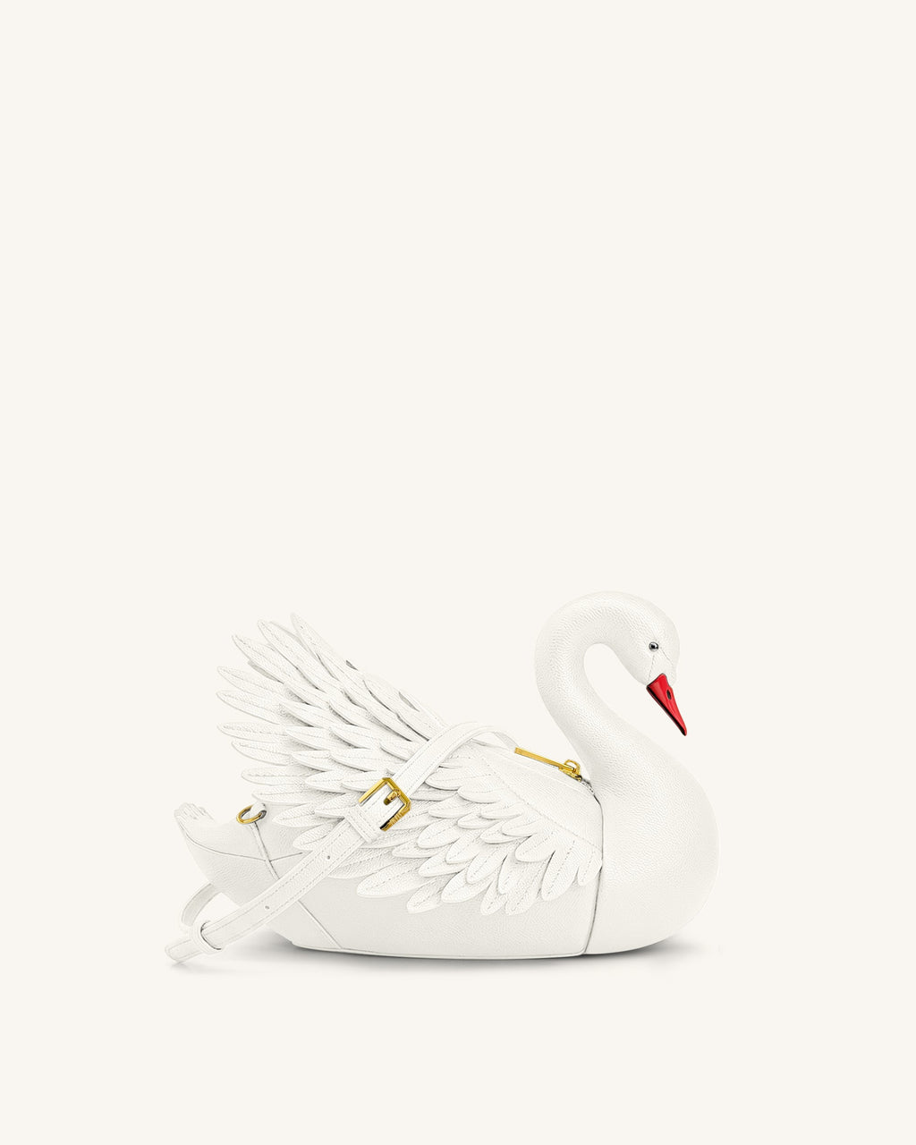 Alani Swan Shaped Crossbody Bag - White