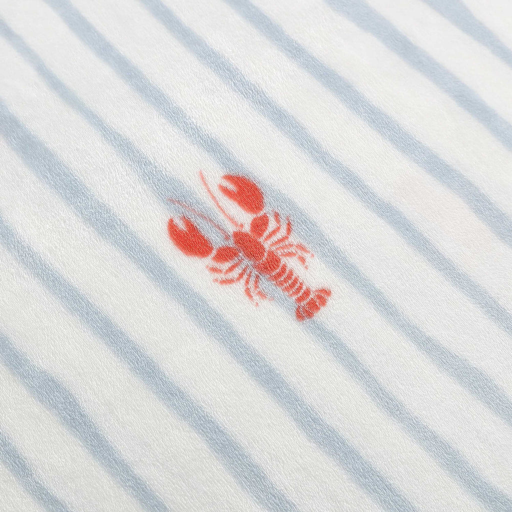 Nautica Lobster Watercolor Stripes Twin Blanket