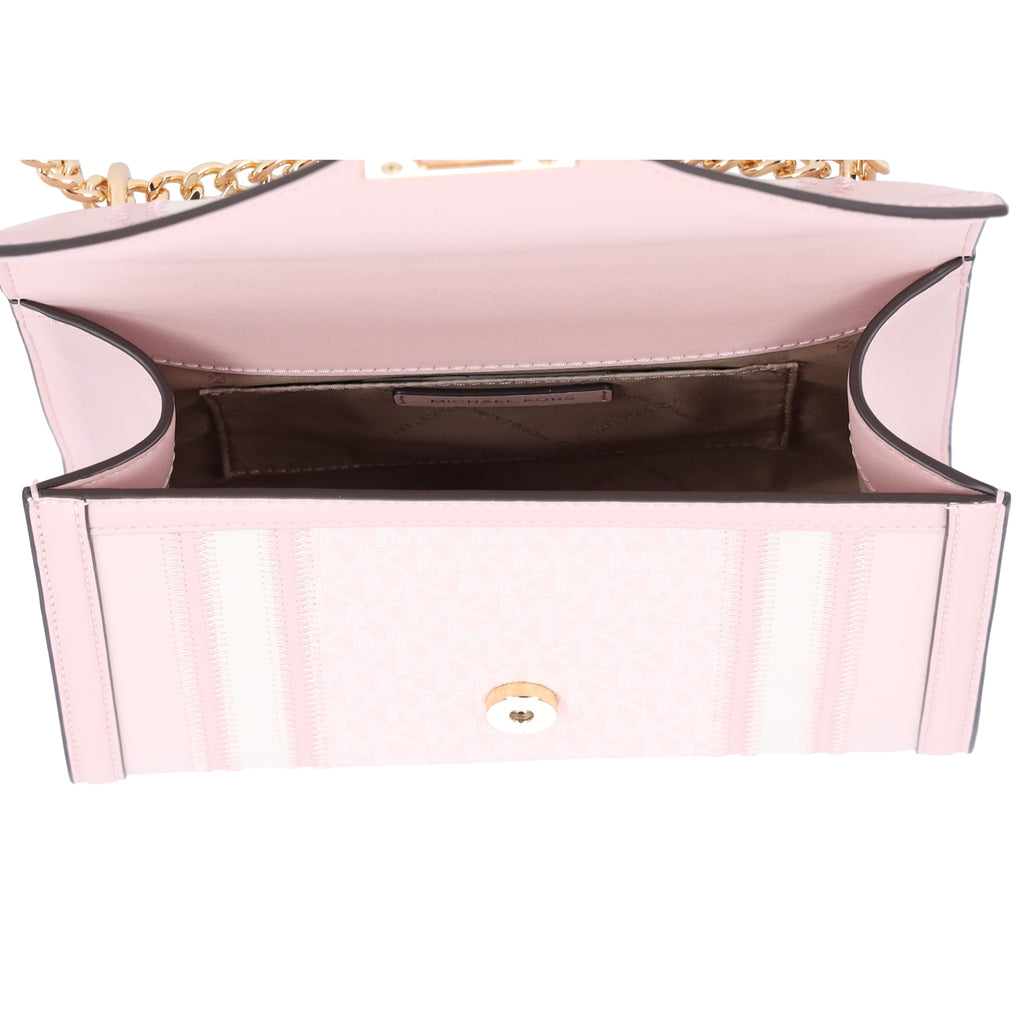 Michael Kors Whitney Medium Flap Shoulder Bag Powder Blush Pink Multi