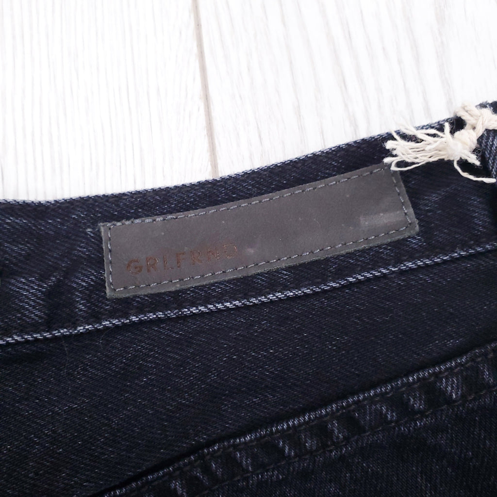 GRLFRND BLACK DENIM SHORTS - SIZE 24