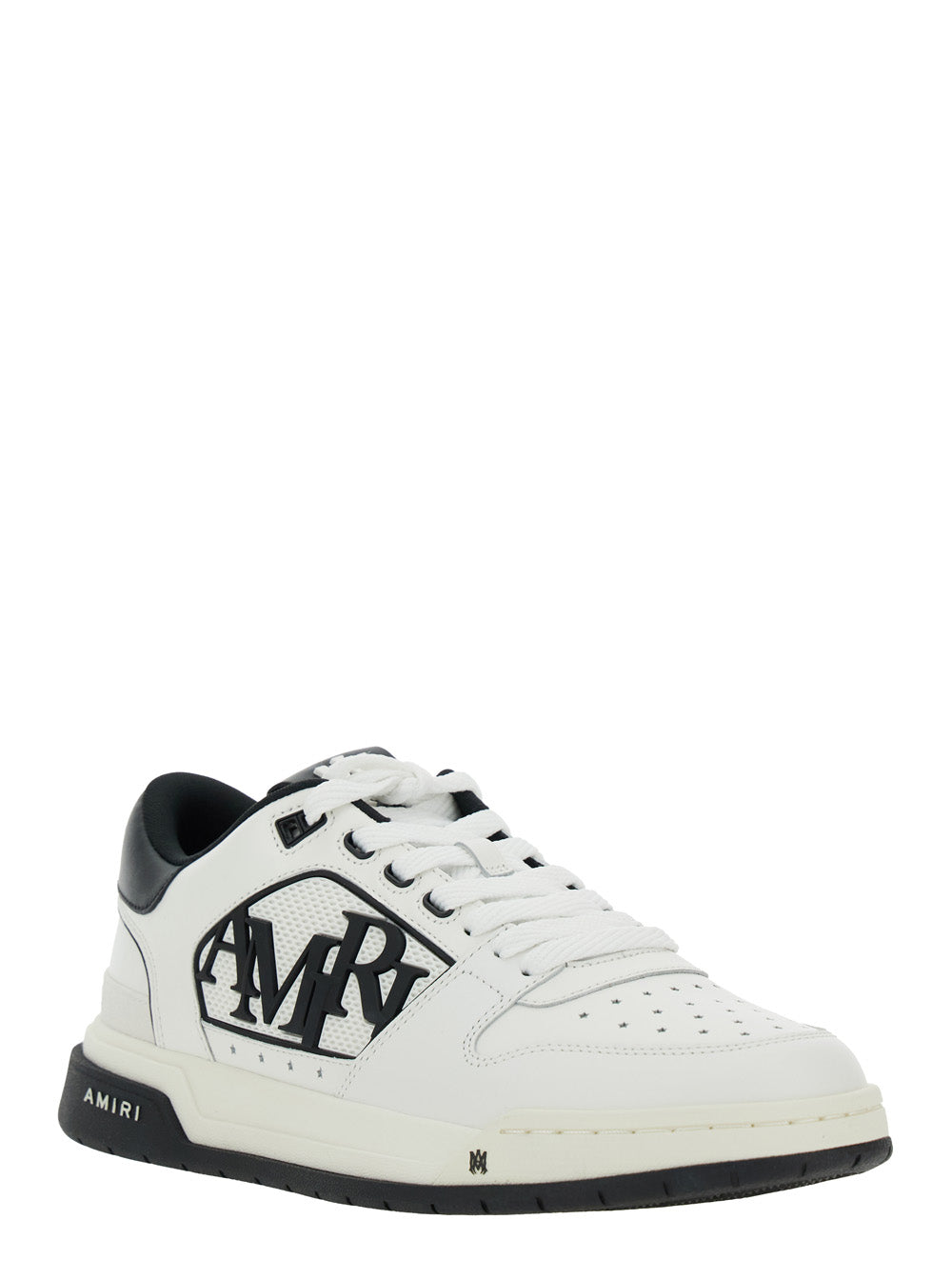 Amiri Men Low Top Sneakers With Logo Patch On The Side And Contrasting Heel With Leather Logo Lettering For Men