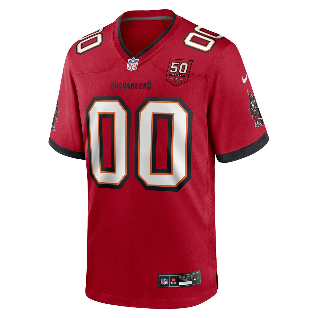 Tampa Bay Buccaneers Red 50th Season Custom Game Jersey