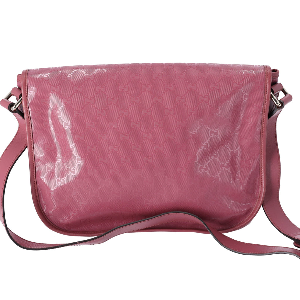 GUCCI Imprime Shoulder Bag 201732 Pink PVC Leather
