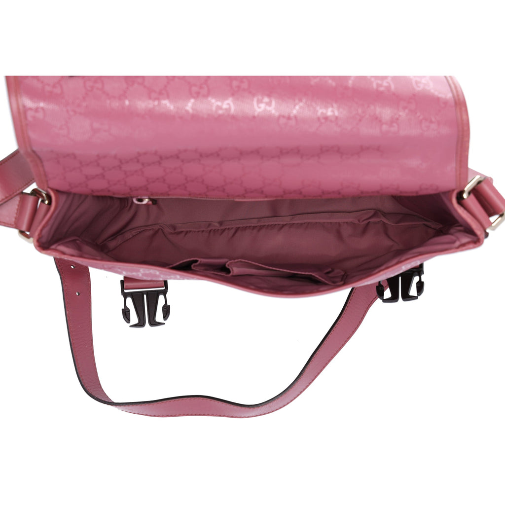 GUCCI Imprime Shoulder Bag 201732 Pink PVC Leather