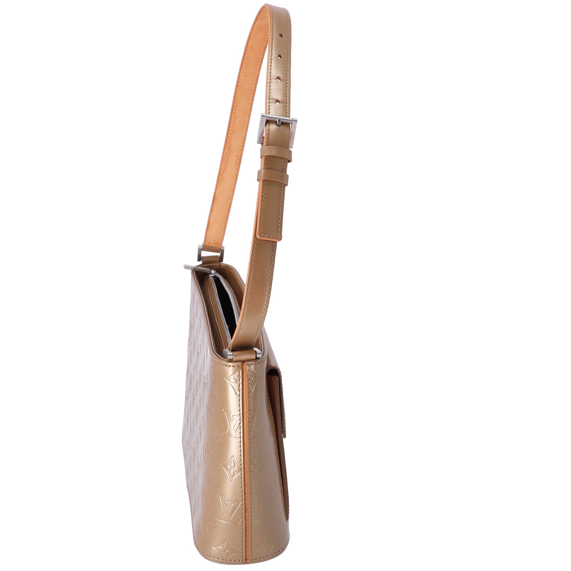 Louis Vuitton Allston Monogram Mat Shoulder Bag M55127 Humblet Calf