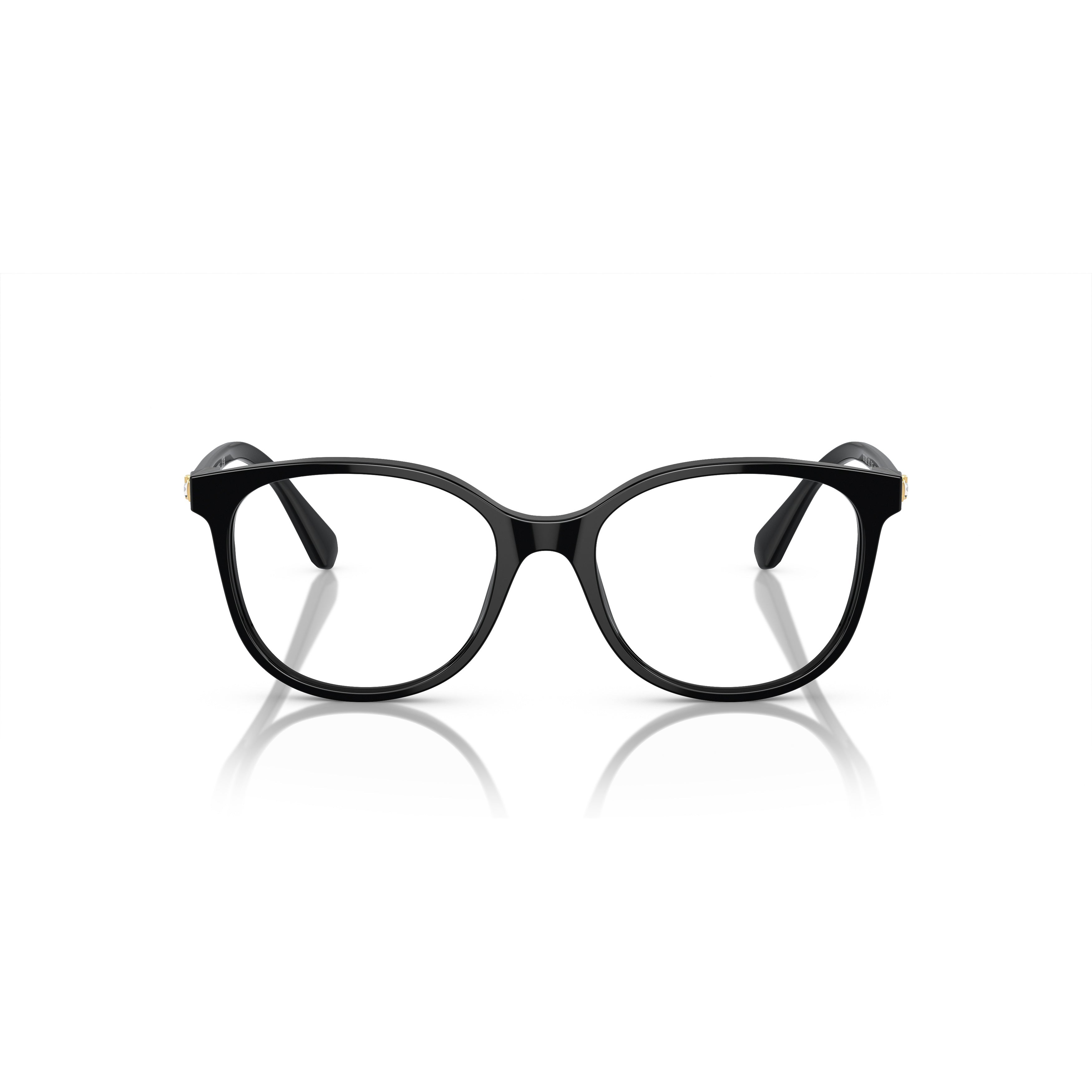 0Sk2002 Rounded Square Frame Eyeglasses with Gold Accents