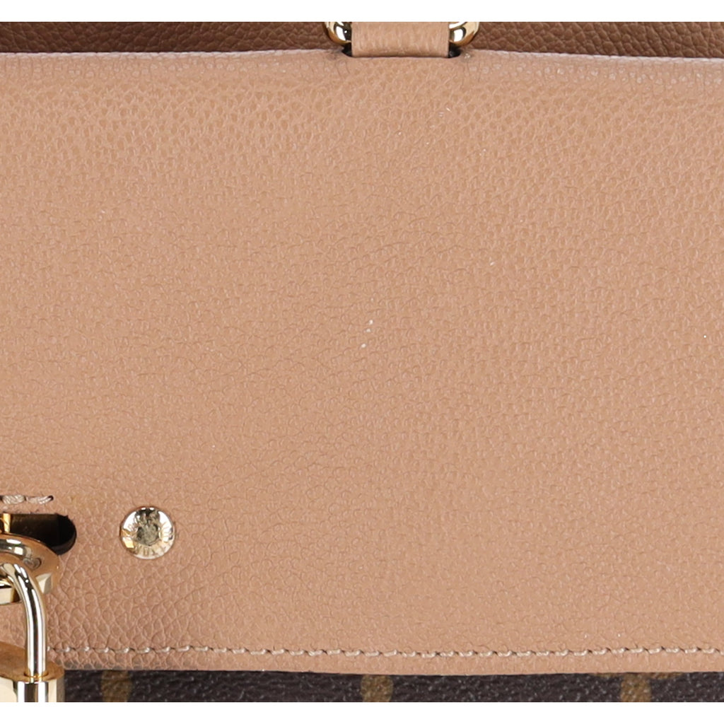 Louis Vuitton Monogram Canvas Venus Satchel Brown Crossbody Tan Pink M53540