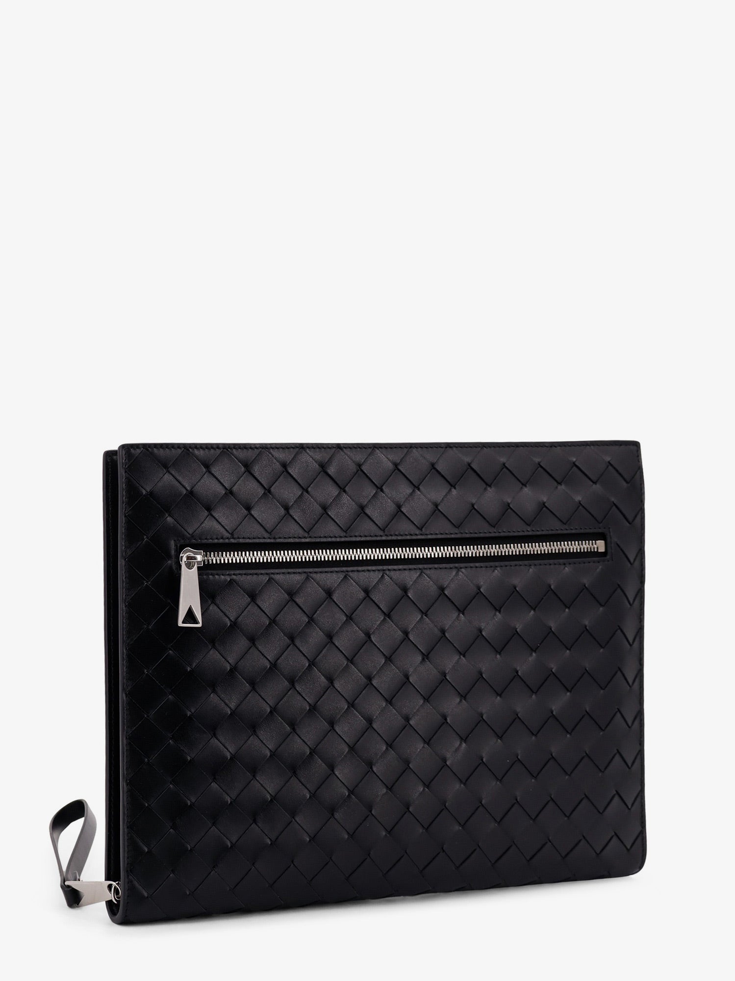 Bottega Veneta Men Avenue Leather Document Case With Intrecciato Motif