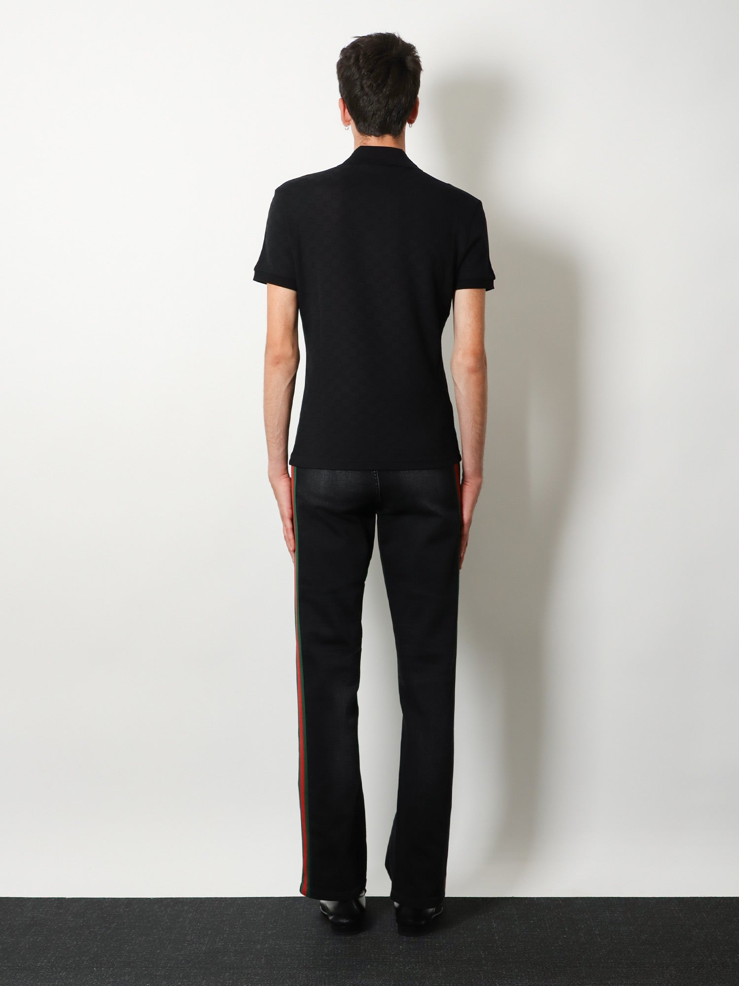 Gucci Men Blue Denim Jeans With Nastro Web Profiles