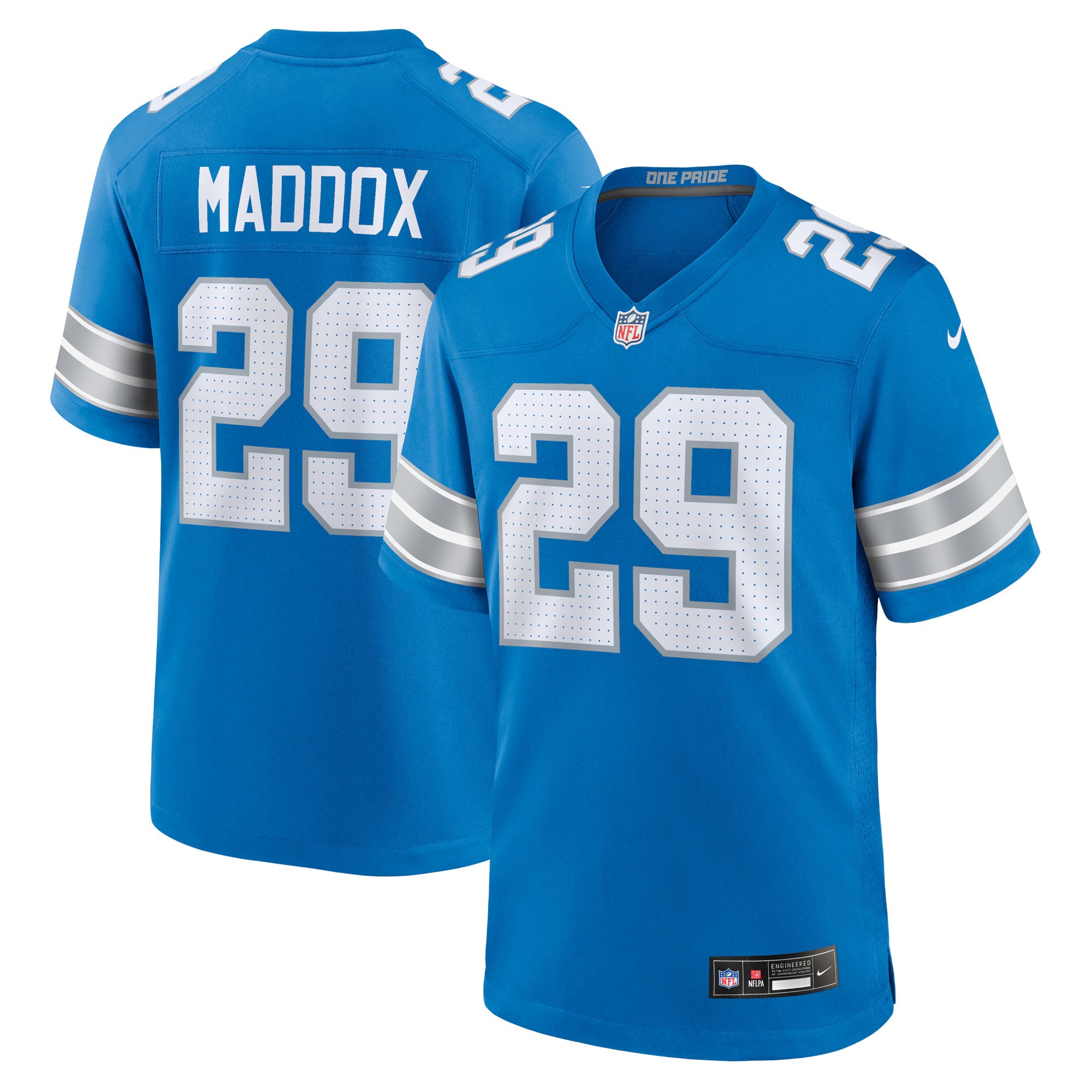 Detroit Lions Avonte Maddox Blue Team Game Jersey