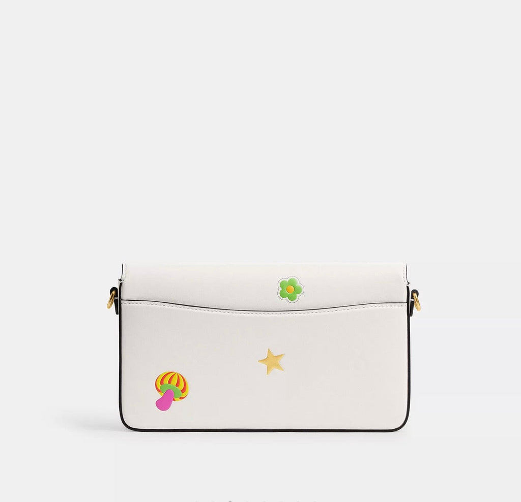 NWT Coach Mila Leather Crossbody With Sticker Print with Dust Bag