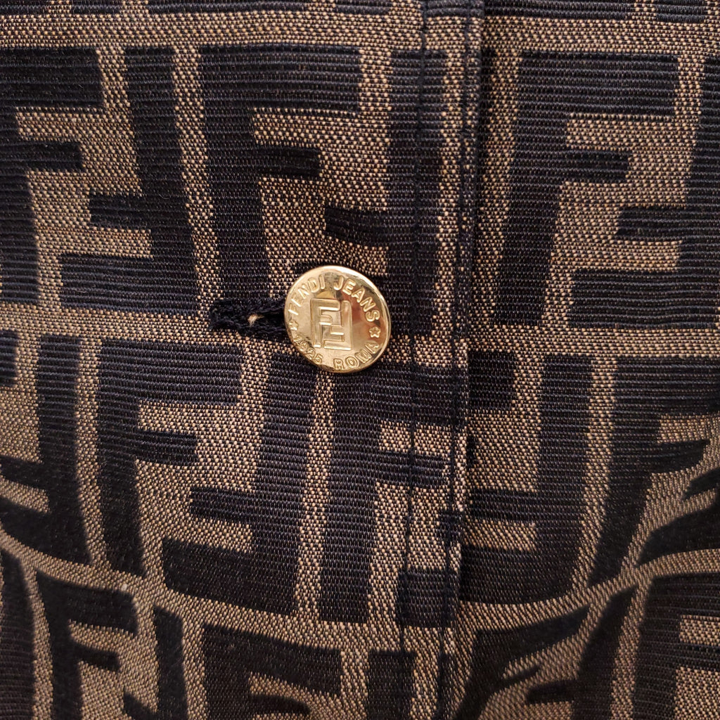 FENDI VINTAGE ZUCCA PRINT VEST - SIZE 42