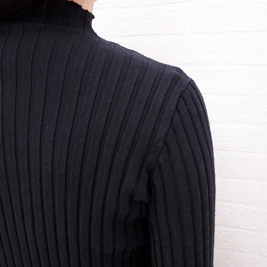 THE ROW BLACK RIBBED SWEATER - SIZE XS