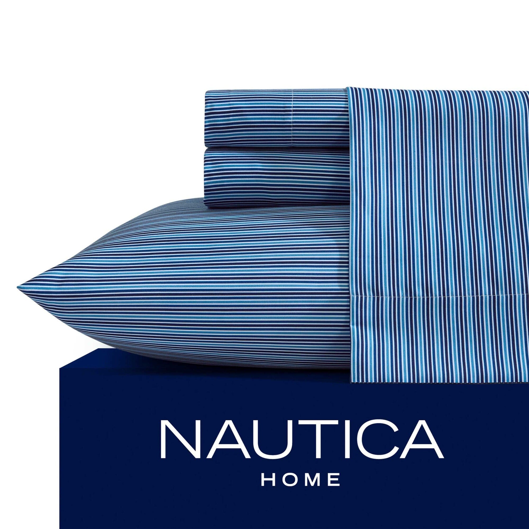 Nautica Alden Stripe Blue Twin Xl Sheet Set