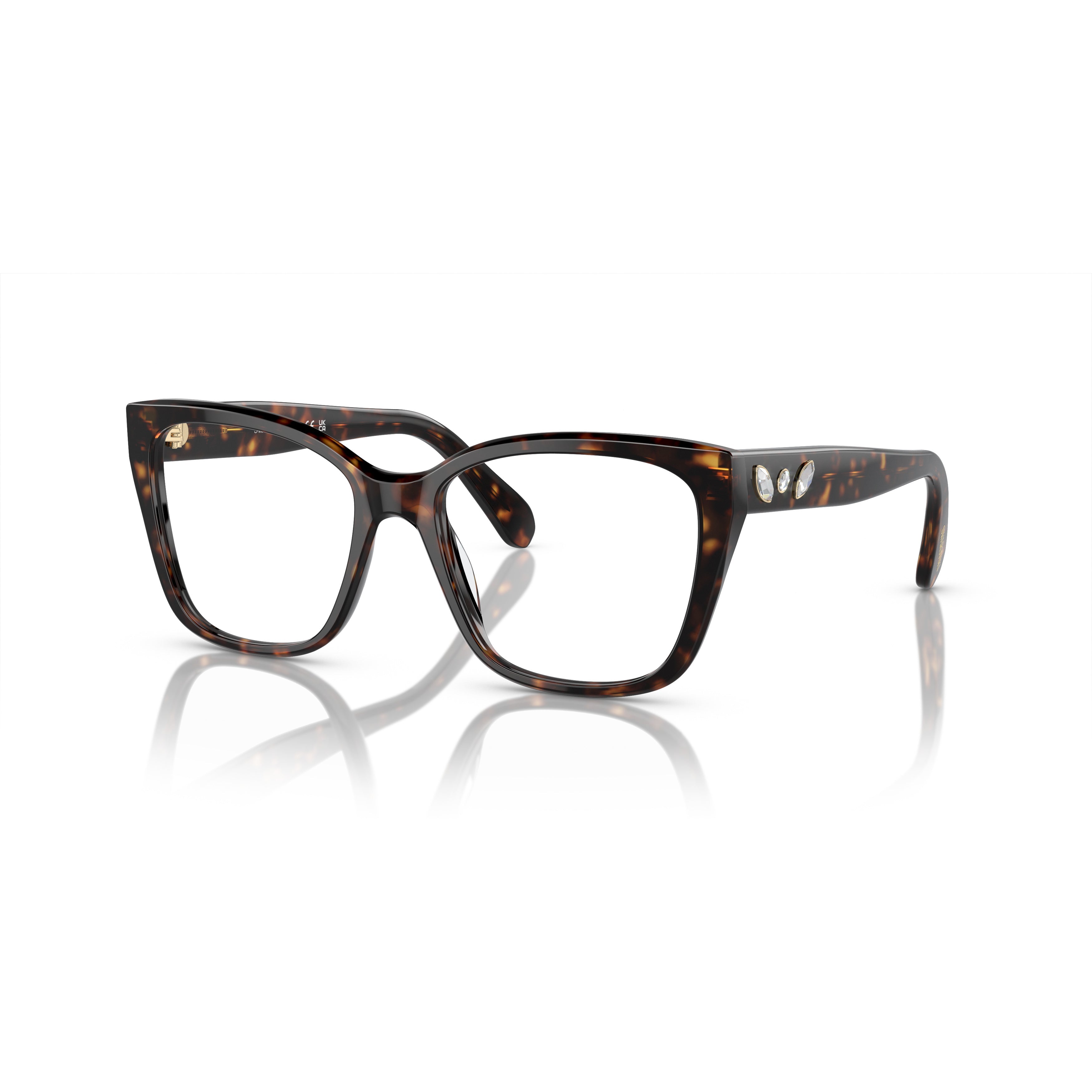 0Sk2008 Oversized Square Frame Eyeglasses with Tortoiseshell Pattern