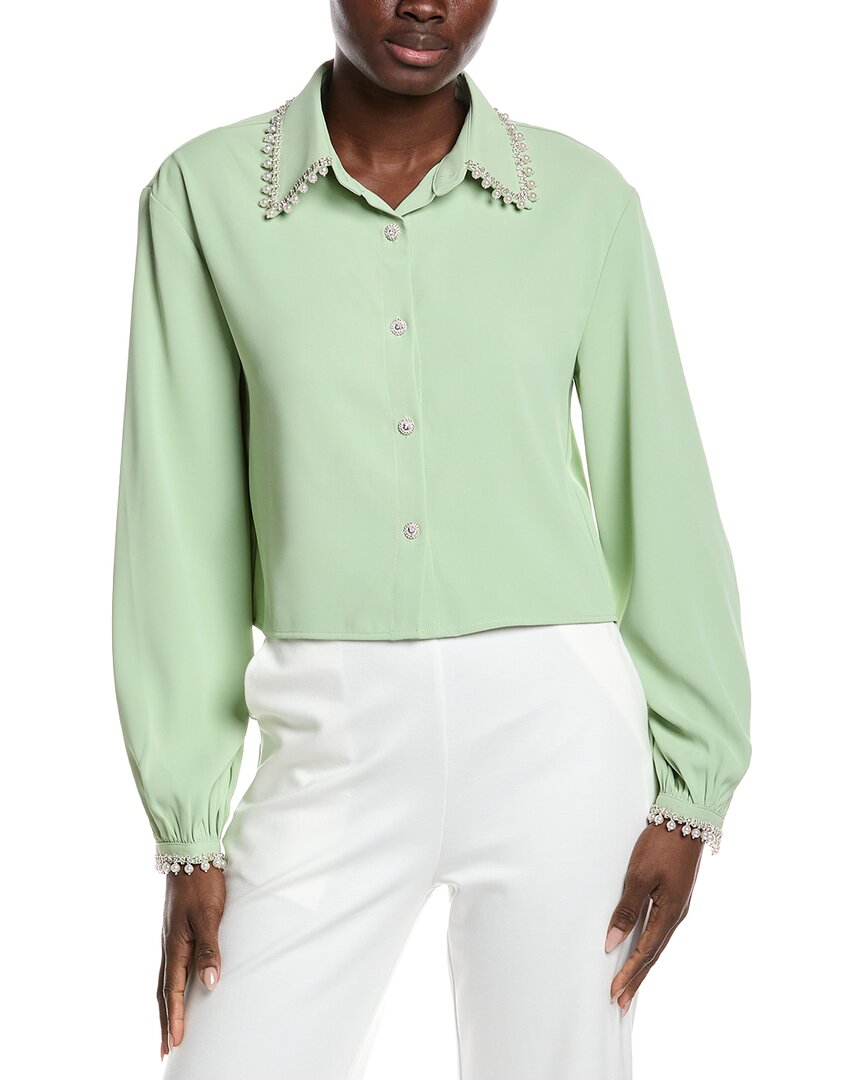 Gracia Pearl Beaded Crop Top