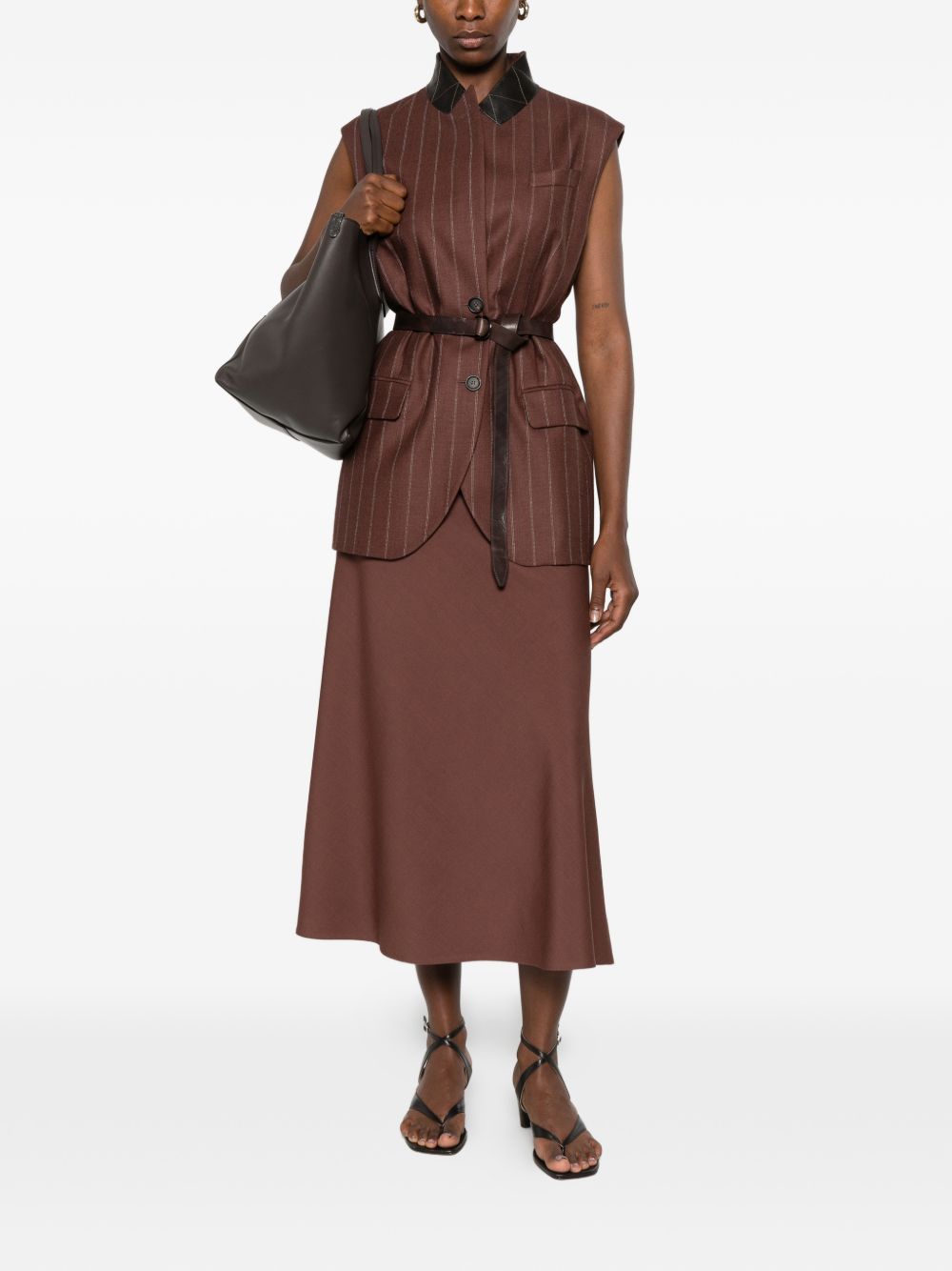 Brunello Cucinelli Women Wool Blend Midi Skirt