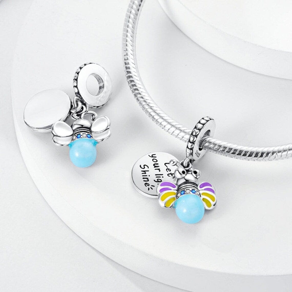 Glow in the Dark Luminous Honey Bee Dangle Charm